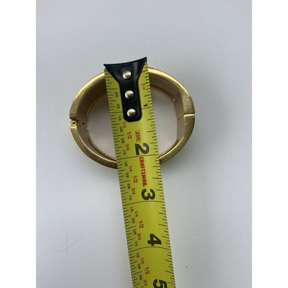 Banana Republic x Trina Turk Enamel Cuff Bracelet Green Gold 2012 Boxed Limited - Picture 16 of 16